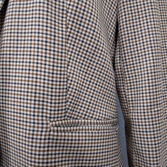 Vince Camuto | Plaid Blazer with Contrast Color Brown Tan | Size 8 - Picture 3 of 8